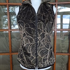 Royal Robbins Ultra Soft Black and Tan Zippered Vest M